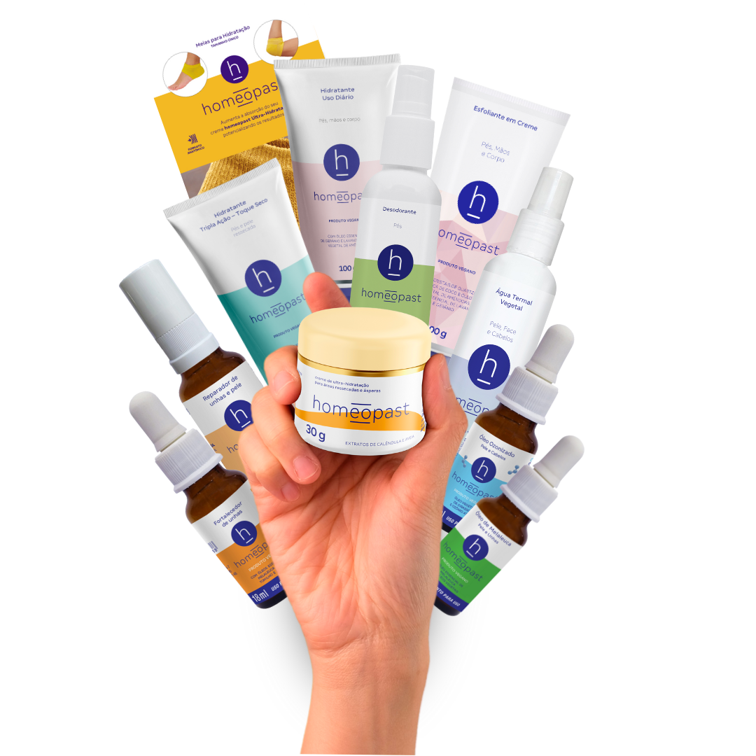 Todos os produtos da linha homeopast