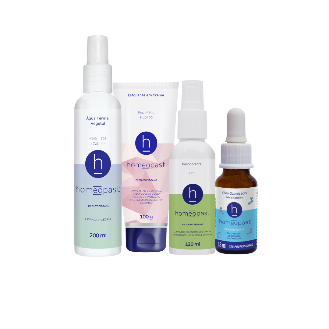produtos para cuidados, da linha homeopast